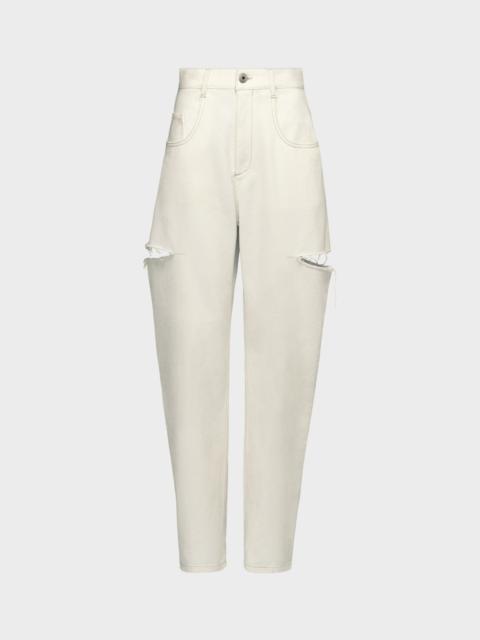 Denim jeans with slash details