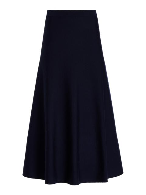 Freddie Skirt in Dark Navy Cashmere Wool