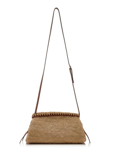 Maude Convertible Raffia Clutch neutral