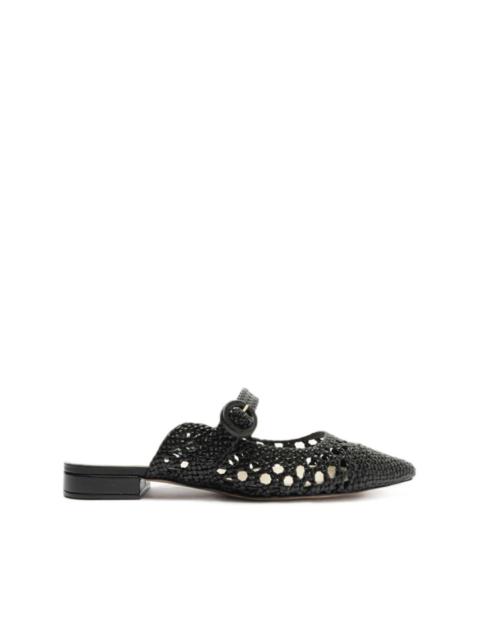 Dallas interwoven leather mules