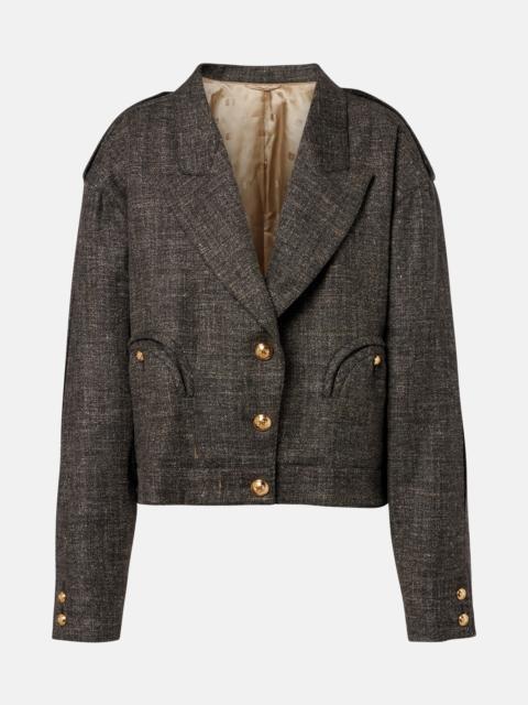 Gloriana Charlotte wool and linen-blend tweed jacket