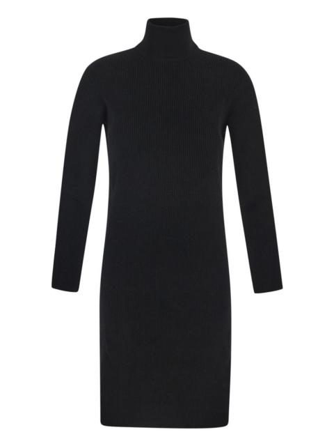 Stretch Wool Ribbed Dress