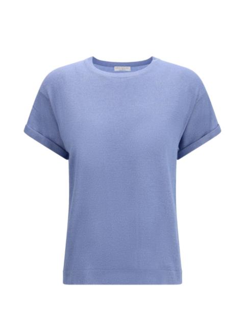 rolled-sleeve T-shirt