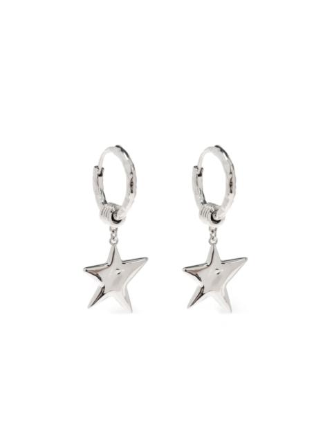 star-charm hoop earrings