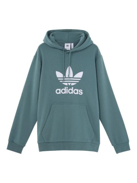 adidas originals Casual Sports Hooded Long Sleeve Sweater For Men Green GN3461