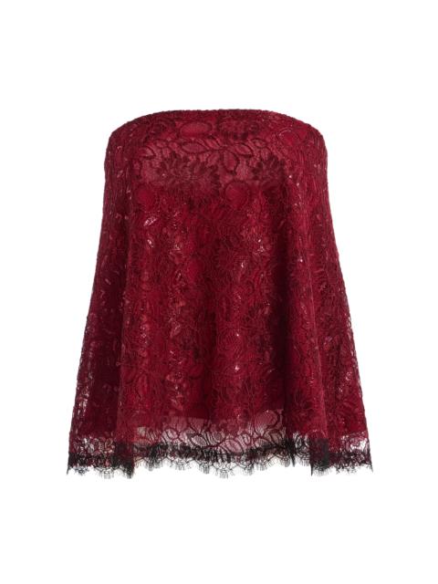 Exclusive Strapless Lace Top burgundy