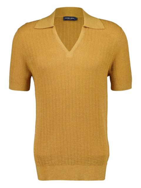 Joaquim ribbed V-neck polo shirt