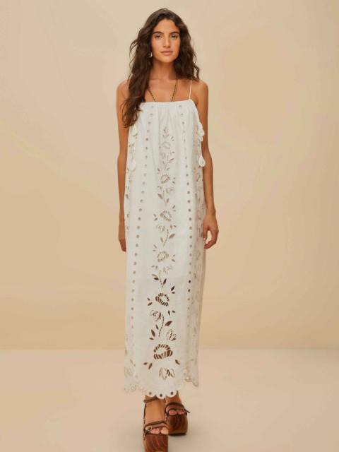 Off-White Richelieu Lenzing™ Ecovero™ Euroflax™ Maxi Dress