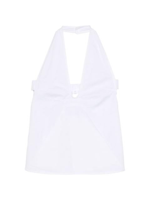 Elise V-neck open-back top