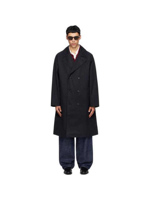 Black 2L Cotton GORE-TEX Double Breasted Coat