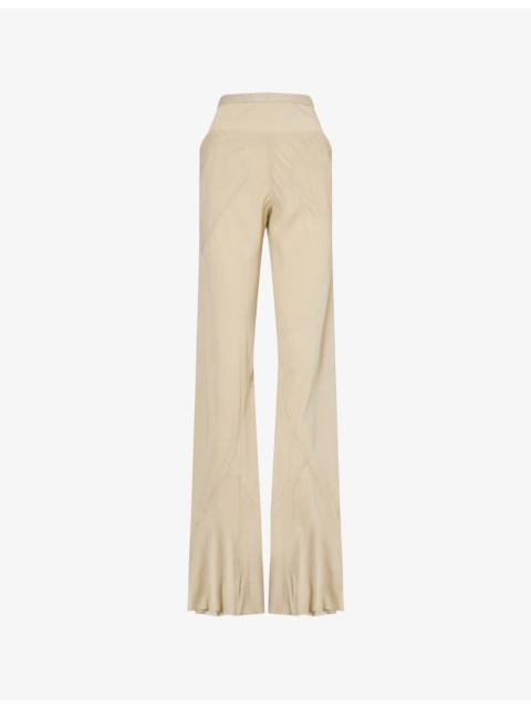 Wide-Leg Sheer Silk Trousers