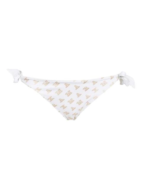 logo-print side-tie bikini bottoms