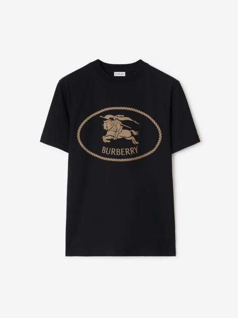 Knight Stamp Cotton T-shirt