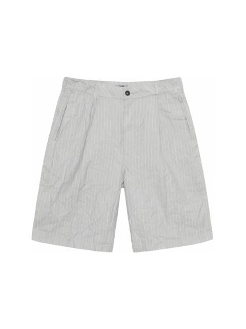 Stussy Volume Pleated Stripe Wrinkled Short Grey