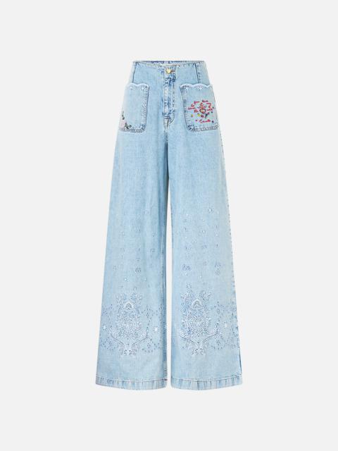 LUNA KITSCH STITCH HIGH RISE WIDE LEG JEAN