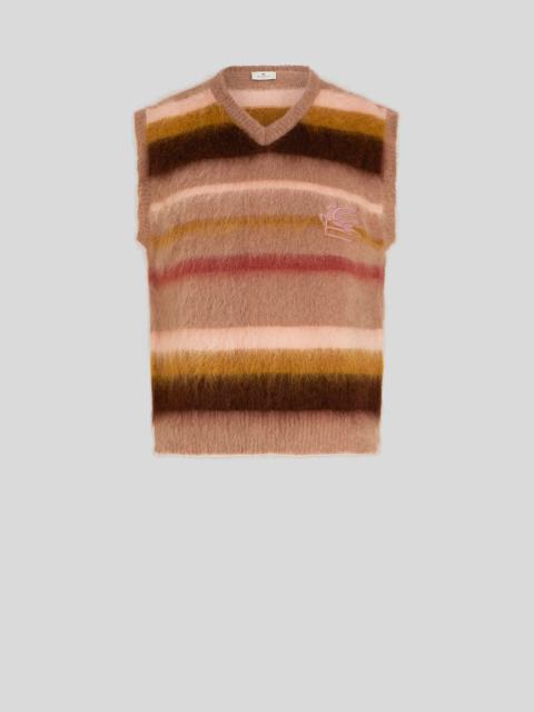 STRIPED WAISTCOAT WITH LOGO