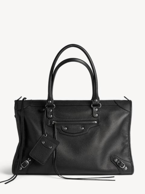 Men's Le City Business Duffle Bag Large in Black