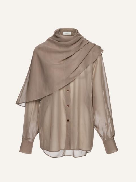 Classic oversized shirt in brown