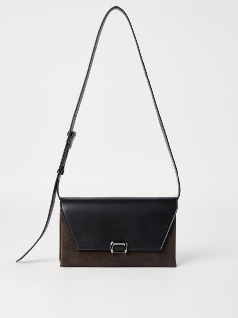 Sartorial bag in suede and calfskin
