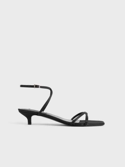 Satin crossover sandals black