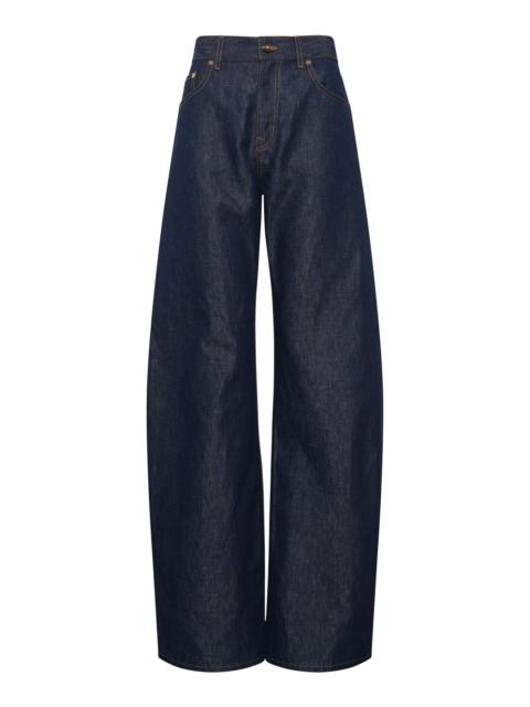 Amoret Rigid High-Rise Wide-Leg Jeans dark wash