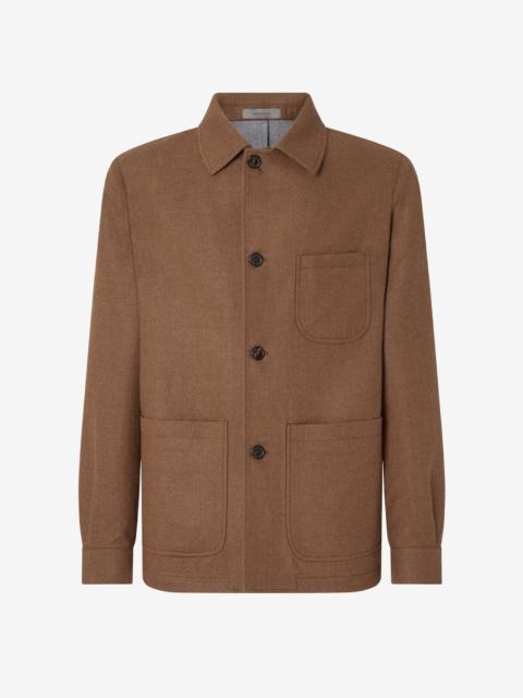 Brown wool and silk jacket