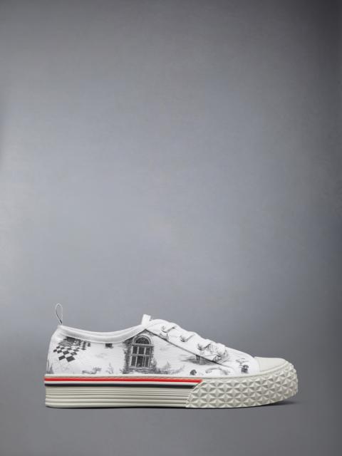 CANVAS HECTOR TOILE LOW TOP SNEAKERS