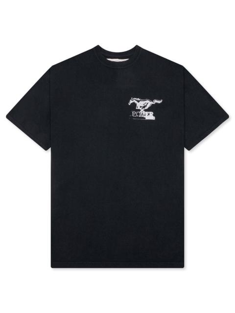 MUSTANG CROSS T-SHIRT - HARD WASHED BLACK