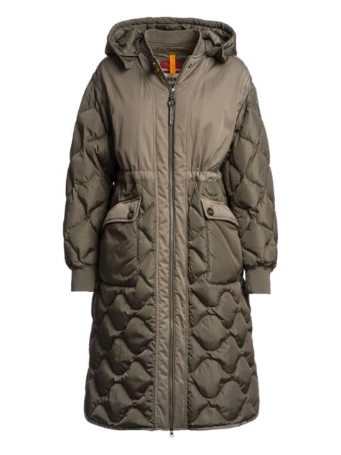 quilted hooded coat