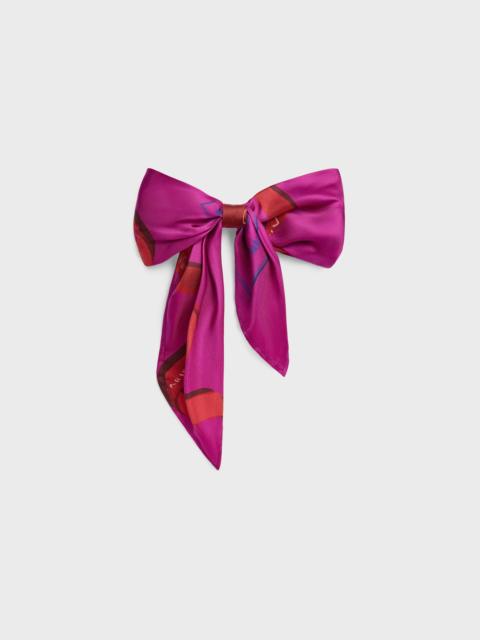 Celine Big Ribbon Hair Clip in Silk and Steel