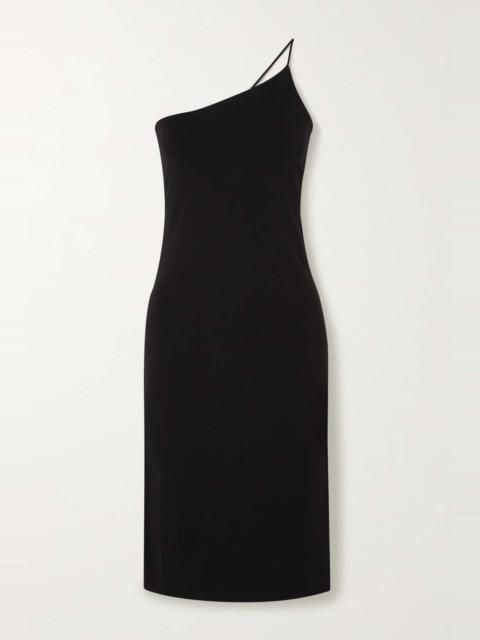 Irina one-shoulder stretch-ponte dress