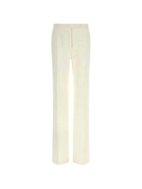 creased tuxedo trousers