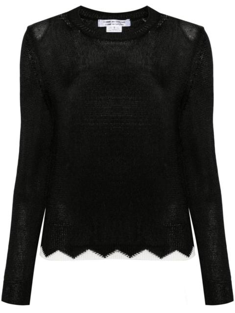 contrasting-trim jumper
