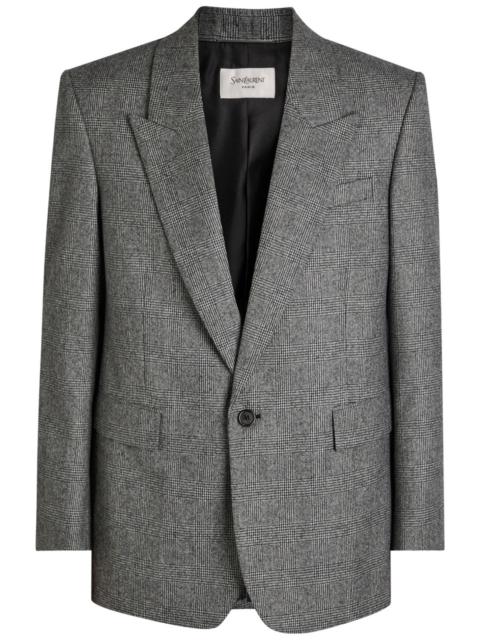 Saint Laurent Checked Wool Blazer