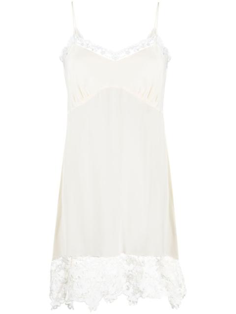 lace-trim slip dress