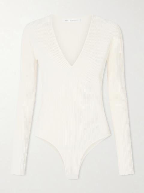 Recycled Ribbed-knit Bodysuit