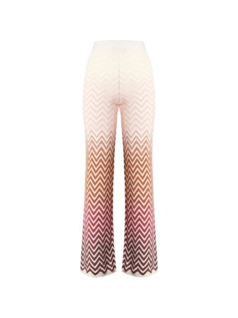 zigzag-patterned trousers