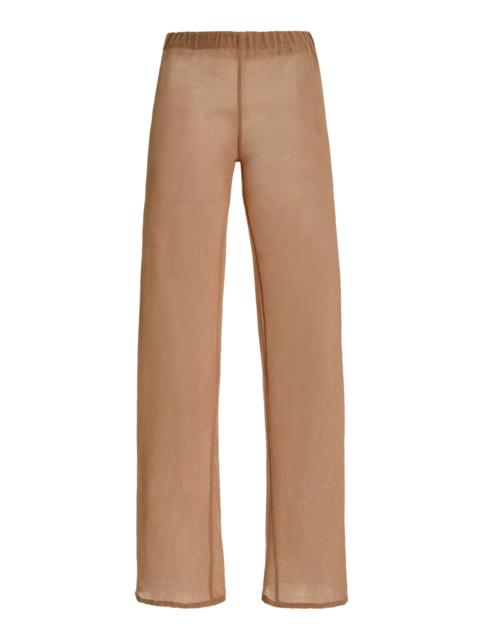 Mermaid Cotton-Blend Pants neutral