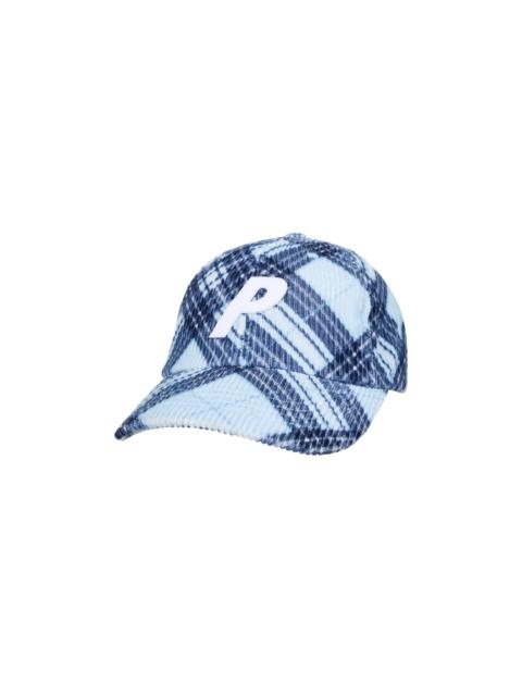 CORDUROY P 6-PANEL BLUE BIAS CHECK