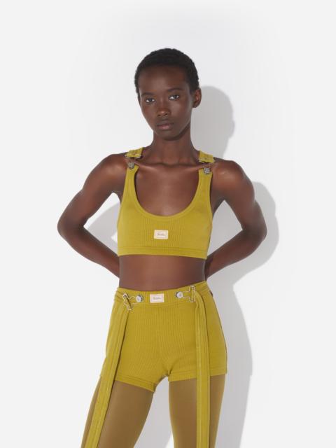 THE GREEN GAULTIER PATCH BRA