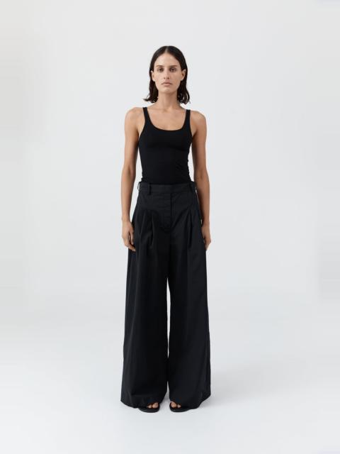 Soft Jersey Slim Scoop Tank - Jet Black