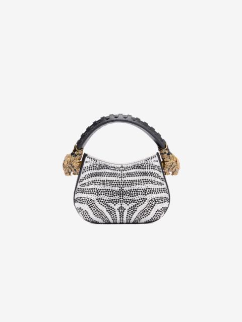 Mini Roar Bag With Rhinestoned Zebra Pattern