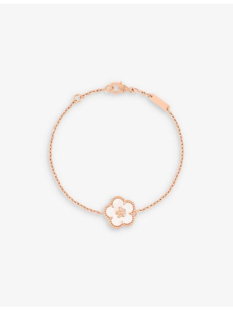 Lucky Spring plum blossom 18ct rose-gold and mother-of-pearl bracelet