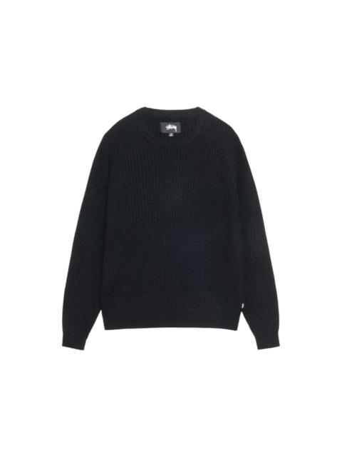 Stussy Waffle Knit Cashmere Crew Black