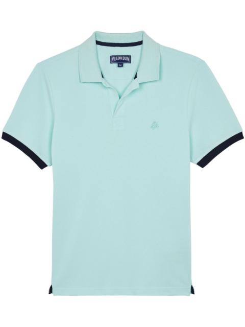 turtle-embroidered polo shirt