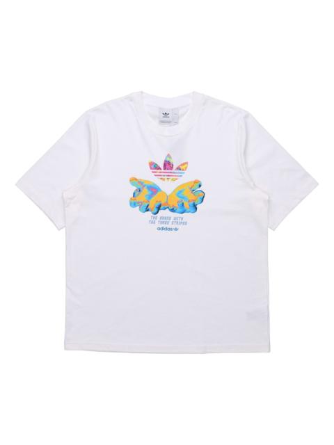 adidas originals Graphic Tee Printing Short Sleeve White GK7183