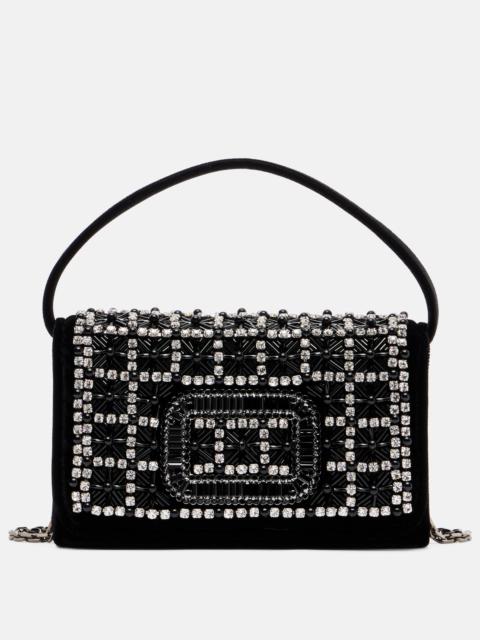 Pilgrim Micro embellished velvet clutch