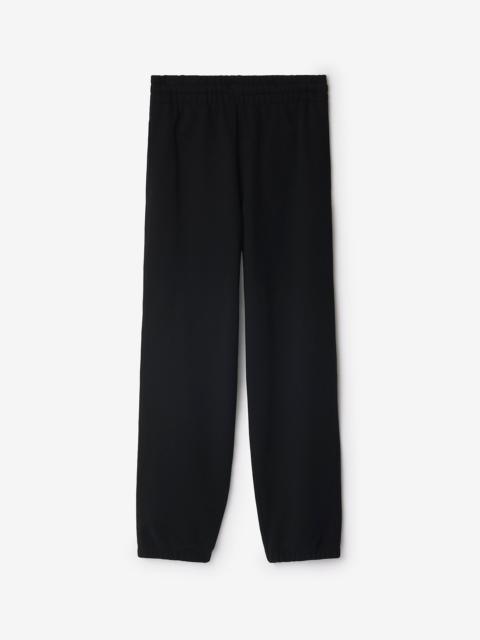 Check Label Cotton Jogging Pants