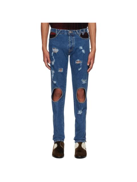 Blue Cut Out Peppe Jeans