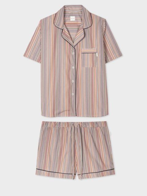 'Signature Stripe' Short Pyjama Set